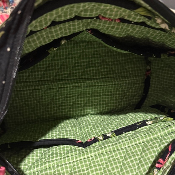 Vera Bradley Floral Quilted Shoulder Bag - Black and Pink - Picture 4 of 4